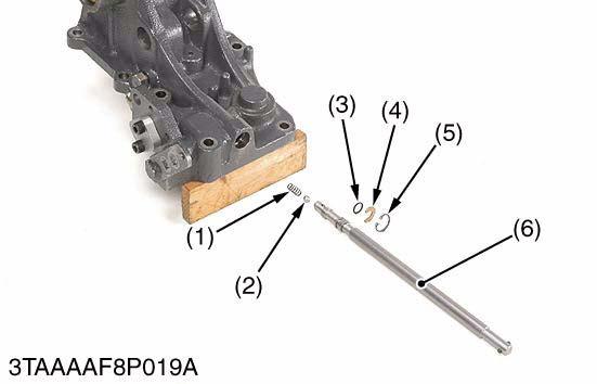 (1) Hydraulic Pisn (2) Back-up Ring (3) O-ring W1031555 Lowering Speed Adjusting Valve 1.