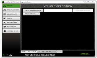 The SYSTEM SETUP screen is used to change user settings/preferences. The REPORT screen is used to create or view vehicle diagnostic reports.