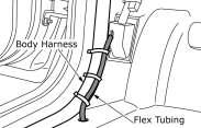 Vehicle NOTE: Recommended spacing for cable ties is 100mm to 120mm. If a vehicle wire is being used by another accessory and a posi-tap is present, tap the accessory wire NOT the vehicle wire.