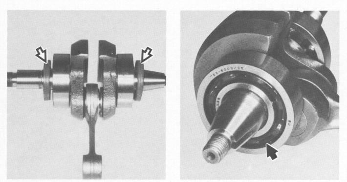 inseparable assembly. This means that the crankshaft must always be replaced as a complete unit in the event of damage to any one of these parts.