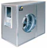 CJTSA: Soundproof ventilation units with forward-facing blades, fitted with TSA series fans on rubber dampers Fan: Galvanized sheet steel casing Impeller with forward-facing blades made from