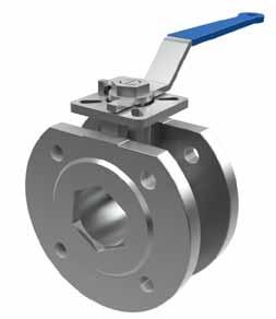 Description - 2-way wafer type ball valve with flange connection PN16 - Full bore - Body, ball and stem SS316 - Mounting flange ISO 5211 for direct mounting pneumatic or electric actuators - Seats