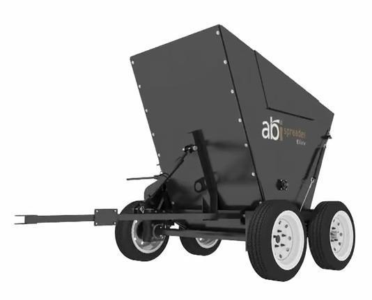 When adjusting the drive wheels you will need to hook the spreader to your tow vehicle. Next, to engage the drive wheels you will shorten the ratcheting turn knuckle.