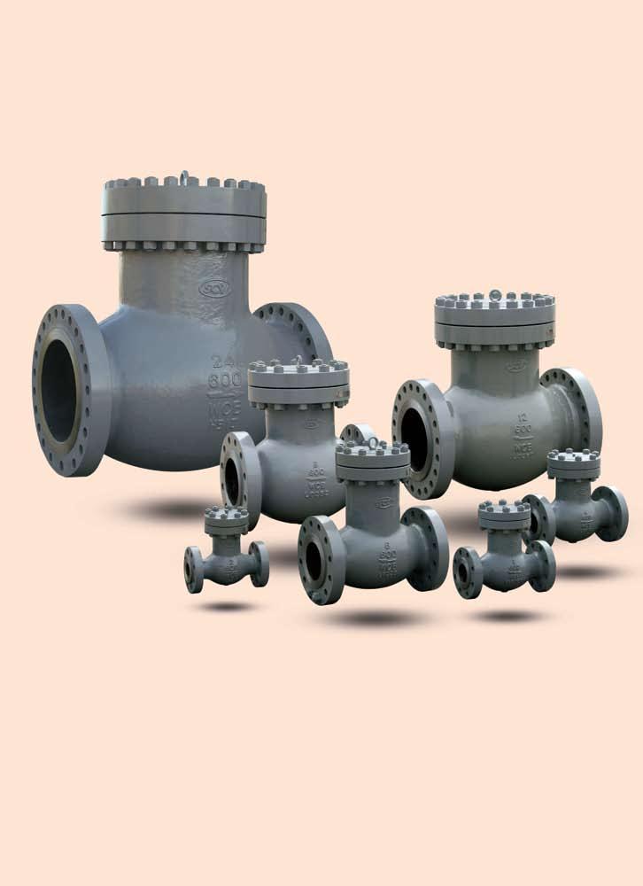 Piston Check Valves Cast Steel Sizes 1-24 Class 300-2500 Design and Manufacturing Standards Basic Design API 6D Shell