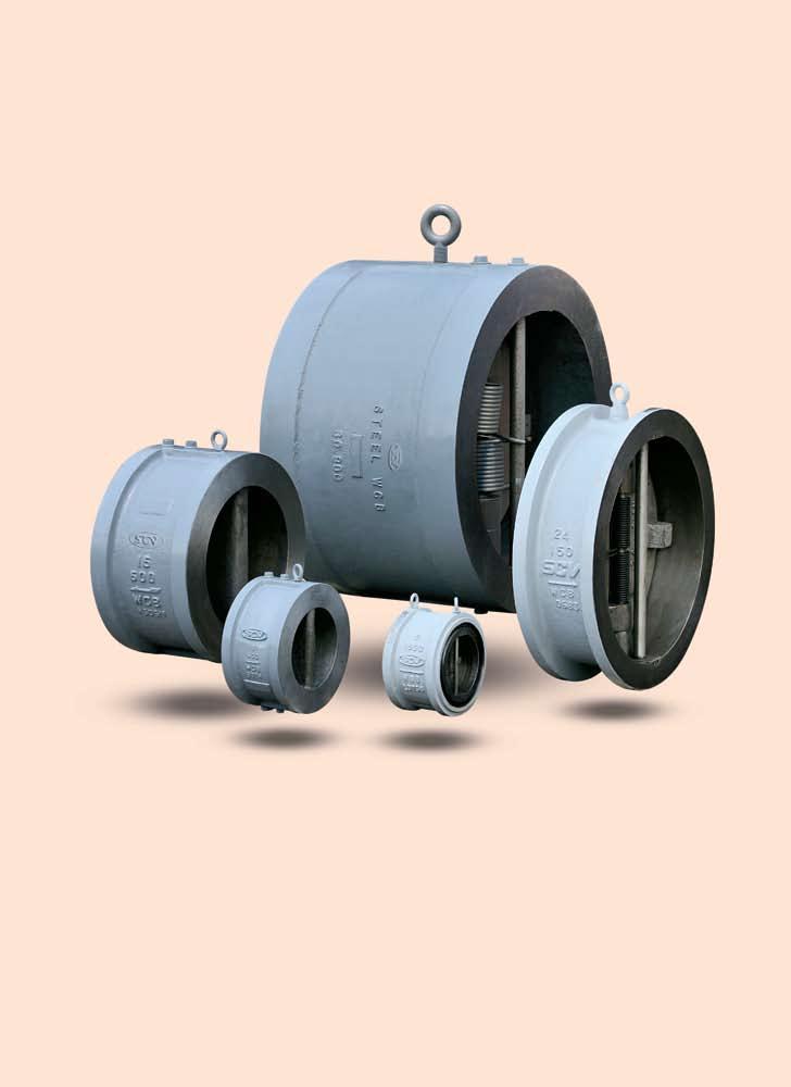 Dual Plate Check Valves - Wafer & Flanged Carbon & Stainless Steel Wafer Sizes 1.
