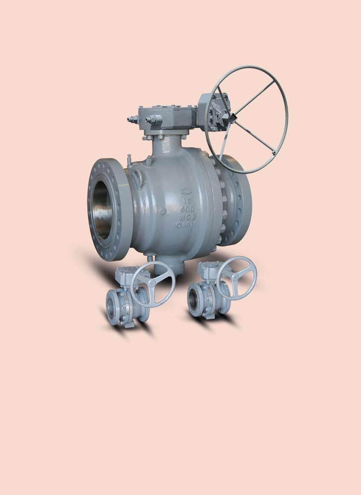 2-Piece Trunnion Mounted Ball Valves Full & Reduced Port Carbon & Stainless Steel Sizes 2-24 Class 150-1500 Design and Manufacturing Standards Basic Design API 6D Shell Wall Thickness