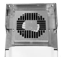 111 Fan replacement (R5, R6) 1. Loosen the fastening screws of the top plate. 2. Push the top plate backwards. 3.