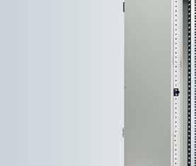 screw-fastened, doors with pivoted handle and lock n Circumferential seals n Simple to assemble and disassemble all cabinets are demountable n With plinth n In light grey RAL 7035 n