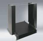 50 mm sheet steel Finish: galvanised Delivery comprises: 2 cable clamping rails, fixing accessories Supplementary cable clips available for clamping and guiding cable ties (see page 92) Cabinet width
