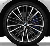 available with Luxury Line NCO - 2QY 19" light alloy wheels V-spoke style 635 with mixed tyres and run-flat properties Front: 8 J 19 / tyres 245/40 R19, Rear: 9 J 19 /