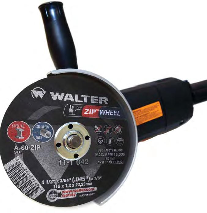 Rest assured that when you choose a WALTER cut-off wheel you are guaranteed maximum productivity, operator comfort and safety.