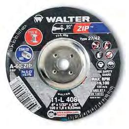 ZIP PERFORMANCE CUTTING AND GRINDING WITH STRAIGHT SHAFT AND DIE GRINDERS These wheels are formulated for high performance cutting, notching and grinding.