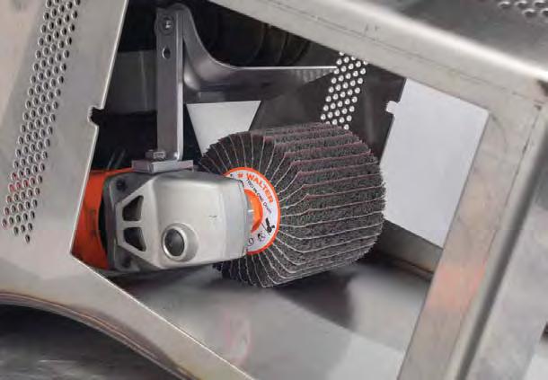4 ½ 2 5/8"-11 80 07-K 422 3,800 1 10 4 ½ 4 5/8"-11 80 07-K 442 3,800 1 10 Combine two finishing steps into one: The coated abrasive cloth cuts aggressively while the