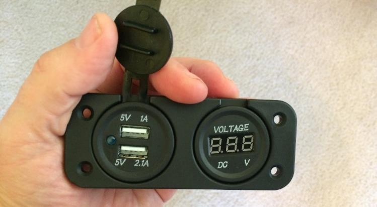 Step 8 Select an outlet. Since the light and the phone can be powered with USB outlets, select a marine/automotive outlet that has a voltmeter and a USB outlet.