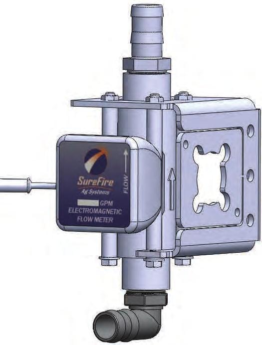 Mounting Bracket, Used in Tower 110 & 200 (Tower 200 shown) Flowmeter Model GS2 / GS3 Flow (meters have a blue Calibration * Hose Barb label with white lettering) (Pulses/Gal) FPT Size In kit 0.13-2.