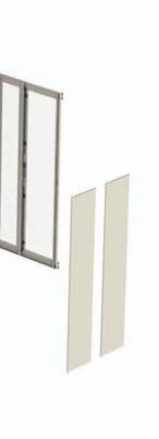 brush strip rear all other panels plain Quick release side panels both sides Width mm 1000 see page 42 Max Rack