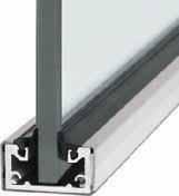 "Lift and Drop" Panel Glazing Matches the Width of Door and Sidelite Rails Accepts Roll-In Gasket, Top Pivot Block, and Flush Snap-In Insert Accepts 3/8",
