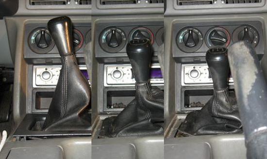 This shifter has two height settings and two sets of springs to adjust the tension in the handle. Below is a picture comparing the heights of the shifters.