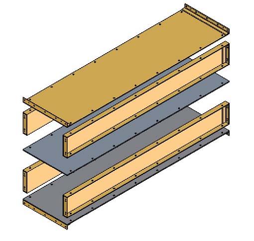 3.4.3 INTERMEDIATE TROUGH SECTION 30 Roof cover w/ flanges Top Side panel w/ flanges Bottom Side panel w/ flanges