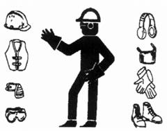 This list includes, but is not limited to: o a hard hat o protective shoes with slip-resistant soles o protective goggles & gloves o hearing protection For powered products: before maintaining,