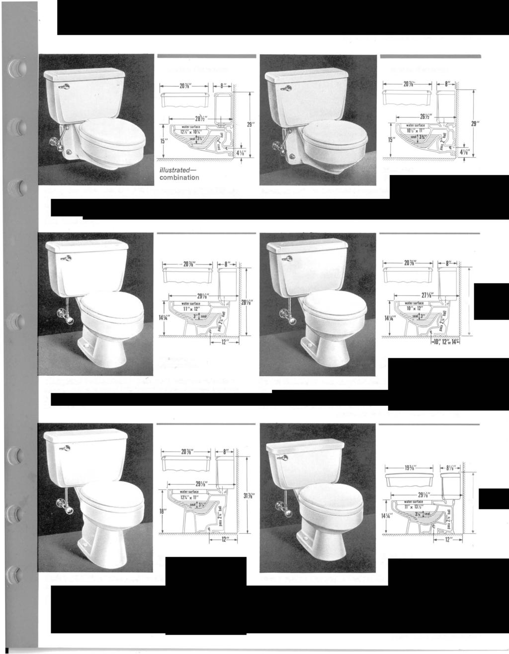 17 toilet combinations nominal dimensions nominal dimensions elongated Glenwall 2093.052 less Vent-Away/2093.