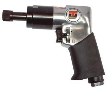 92 kg Sound Pressure 76 db(a) Length 159 mm Height 154 mm Max torque 115 lbs/ins (13 Nm) UT5825-S 1/4 HEX DIRECT DRIVE SCREWDRIVER With cushion comfort grip UT2960A ADJUSTABLE CLUTCH SCREWDRIVER