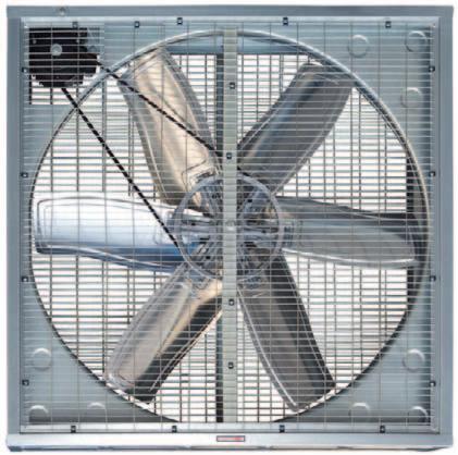 CONSTRUCTION FEATURES: Completely built in galvanized steel. Protective grid on both sides. Aluminium propeller.