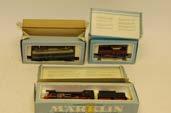 598. Marklin HO Gauge Continental Locomotives, 3005 DB black 2-6-2 Steam Locomotive and Tender 23014, 3013 Electric Locomotive 1101 and 3001 E-Lok E6302, all in original boxes, VG, boxes F (3) 599.