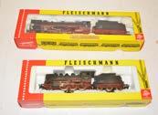 623. Roco HO Gauge German Steam Locomotives, including ref 43216, Württemberg State Rly 4-6- 2 C locomotive with bogie tender in green, together with ref 04116A, a 0-10-0 BR57-class and tender, with