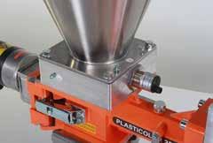 When processing small amounts of additive or changing materials very frequently, it