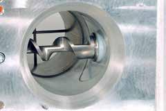 ROUND MATERIAL INLET The combination of round stainless steel hoppers, round material inlet and