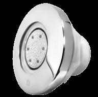 Lumina Mini Spa LED Lighting ABS with S.S. faceplate Atecpool Lumina Mini Spa LED Panel Lighting - ABS with S.S. trim & ABS Lumina Mini SPA lighting in ABS with quick connections to 2 threaded wall conduit.