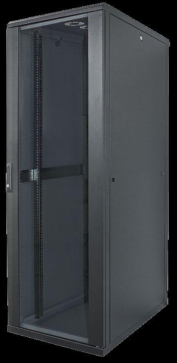 19 Network Cabinets SOHO/SMB Networking Ideal for all 19" rackmount applications Maximum static load of 1500 kg Tempered-glass door Zinc-plated 19" mounting rails Panels with up to 2 mm steel