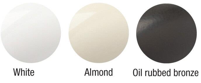5" x 21" Material: (PA)(01) Padded White, (PA)(02) Padded Almond, (PH)(01) Phenolic White,