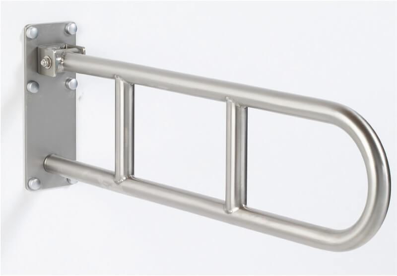 98 - STAINLESS STEEL - 1 1/4" DIA HEAVY DUTY Friction Hinge Flip Up Rail (600 lbs) 98-2230S Size: (30) 30" Grip: (S) Smooth, (K) Knurled, (P) Peened # Size Grip