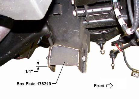 5) Cut off the differential lower frame mount from the driver side lower control arm. See illustration #8.