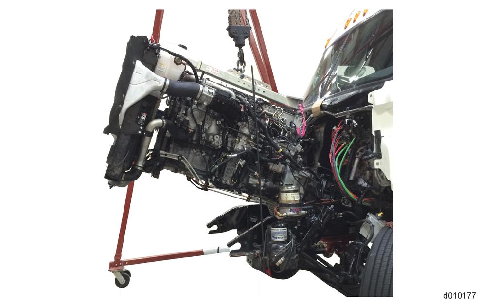 the OEM procedure 6 Disconnect lifting device and remove engine lifting tool W470589006200 from the engine lifting brackets 7 Install the chassis
