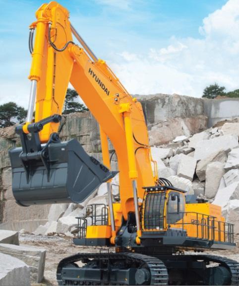 Hitachi was not the only manufacturer to display hybrid technology. Hyundai also showed a prototype of the new R220 Hybrid crawled excavator.