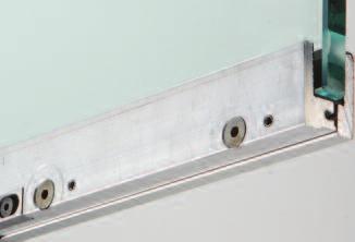 required, handing of the door must be specified Slender Profile Rails are prepped to receive Slender Profile Door Rail Pivot