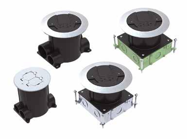 WIREMOLD Ratchet-Pro Series Floor Boxes Wiremold Single & Dual-Service Round Floor Boxes Wiremold Ratchet-Pro Series Floor Boxes provide single- and dual-service capability in a variety of