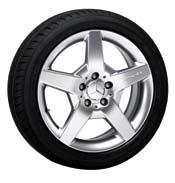 Style III AMG light-alloy wheel Finish: titanium silver Wheel: 7 J x 18