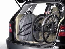 Supplied with a practical, elegant bag which can be used to secure the removed front wheels in place during your journey.