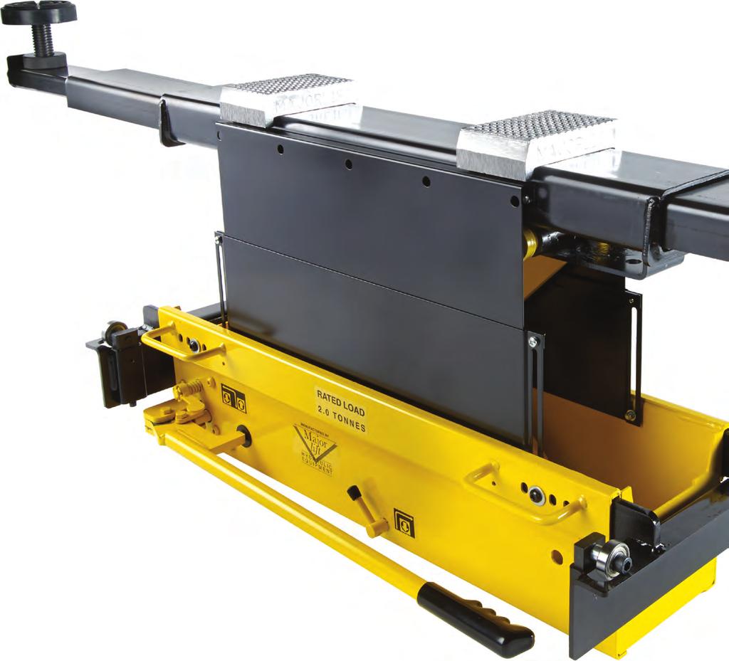 MAJORLIFT S GARAGE LIFTING EQUIPMENT - Manufactured in Britain - Quality engineered to perform 1700mm wide 1850mm wide Power packs can be Air/hydraulic or manually operated.