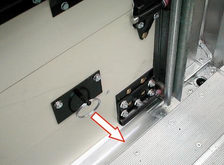 Interior Safety Cable Release Ring Do not use the rear door pull strap to support yourself when entering or exiting the rear. The strap can break or pull the door down upon you.