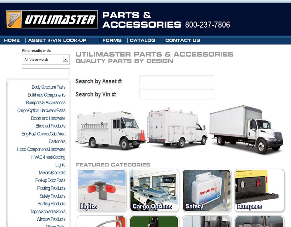 Utilimaster Web Site Many support documents are downloadable (as Adobe Acrobat PDF files) from our web site at https://parts.utilimaster.com.