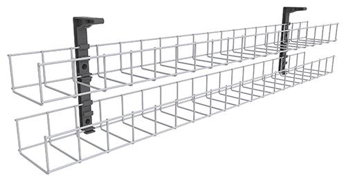 1250mm and 1550mm SW650BASKET1 SW950BASKET1 SW1250BASKET1 SW1550BASKET1 DUAL TIER CABLE BASKET For cable tidy purposes, power and data leads.