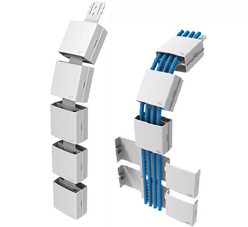 4 Link 20 Series 1400mm long Cable tray to workstation for heaight adjustable tables Includes: Mounting