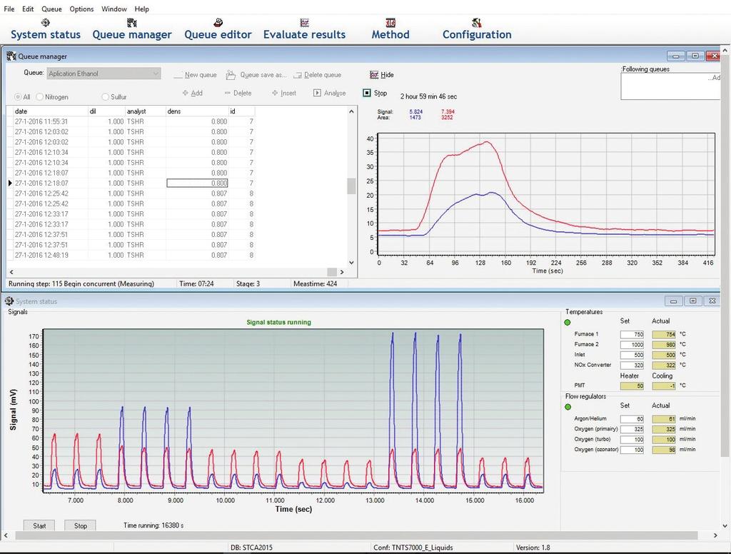 The sampler is con- even adjust analyzer operation settings in stand-by and start-up modes to increase trolled through Athena software and enable the user to prepare sample queues within the