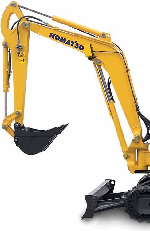 PC27MR-2 M INI-EXCAVATOR WALK-AROUND Tradition and Innovation The new compact mini-excavator is the product of the competence and the technology that KOMATSU has been acquiring for over the past