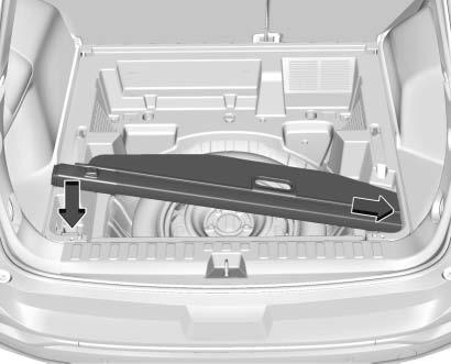 Additional Storage Features Cargo Cover { Warning An unsecured cargo cover could strike people in a sudden stop or turn, or in a crash. Store the cargo cover securely or remove it from the vehicle.